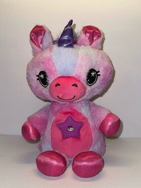 Star Belly Dream Lites Unicorn Plush Night Light Projector Pink Purple Toy